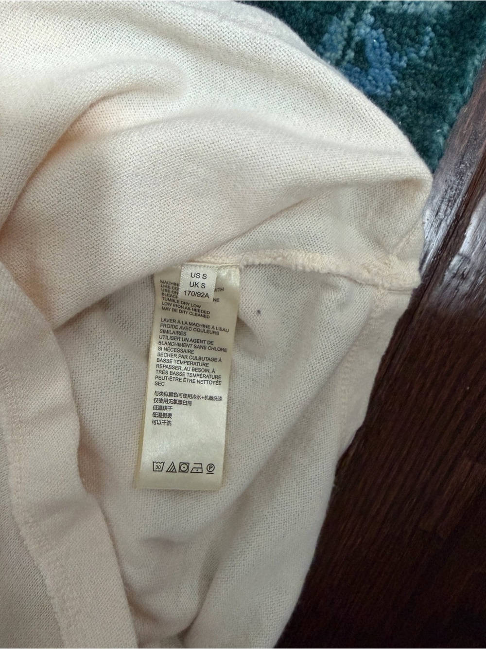 Free People Cream Henley Top with Rust and Maroon Patchwork Sleeves - Picture 12 of 12
